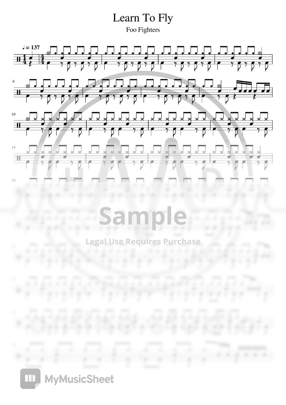 Foo Fighters - Learn To Fly (Drum) by HMD online studio