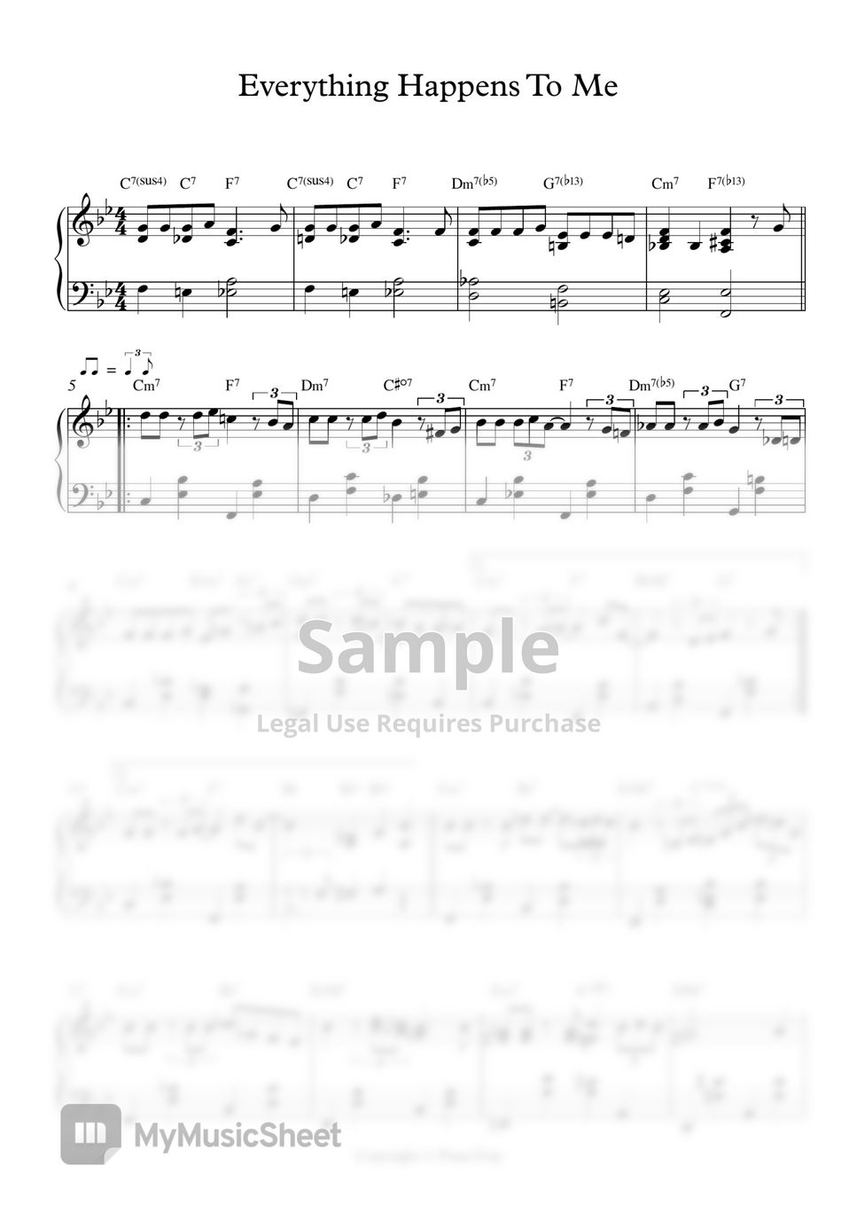 邦楽 Everything Happens to Me Everything Happens To Me by Tom Adair - Piano, C Instrument