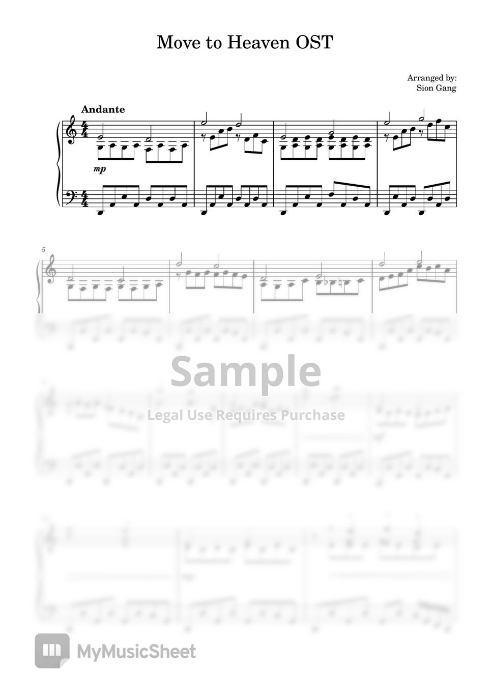 Netflix Move to Heaven (OST 1) Partition musicale by Sion Gang