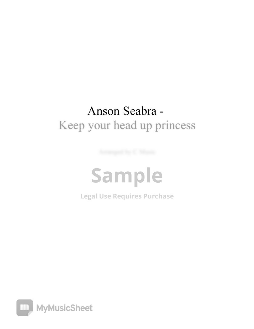 Anson Seabra - Keep your head up princess by C Music