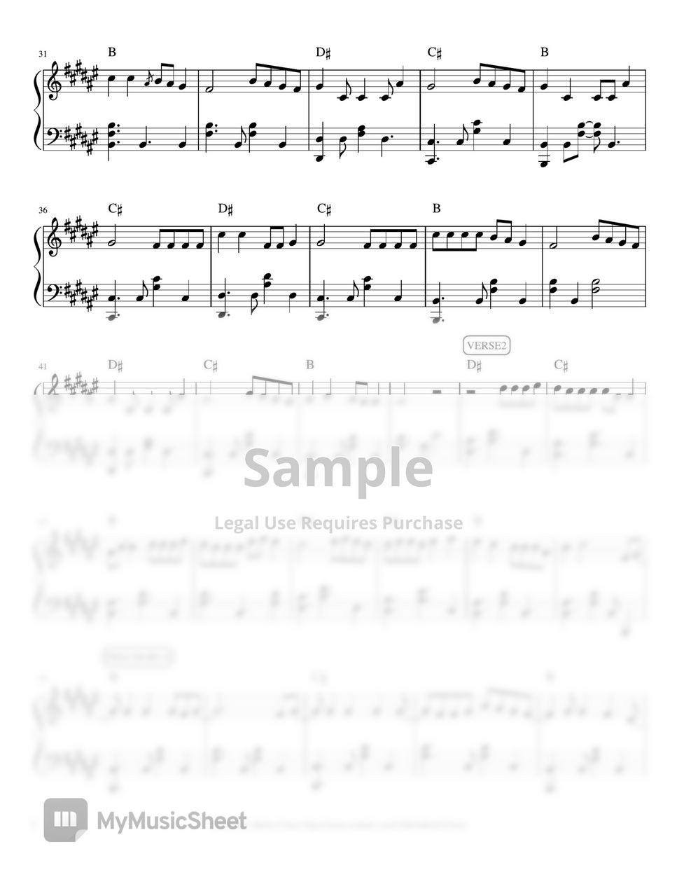 Maximillian - Beautiful Scars (piano sheet music) by Mel's Music Corner