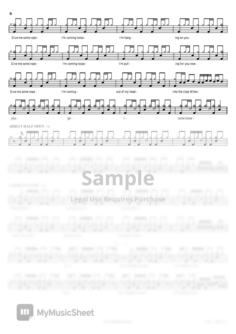 Foo Fighters Rope Sheets by COPYDRUM