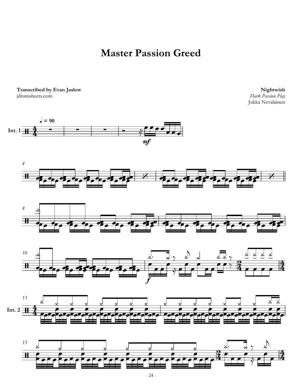 Nightwish master passion greed hoja by evan jaslow