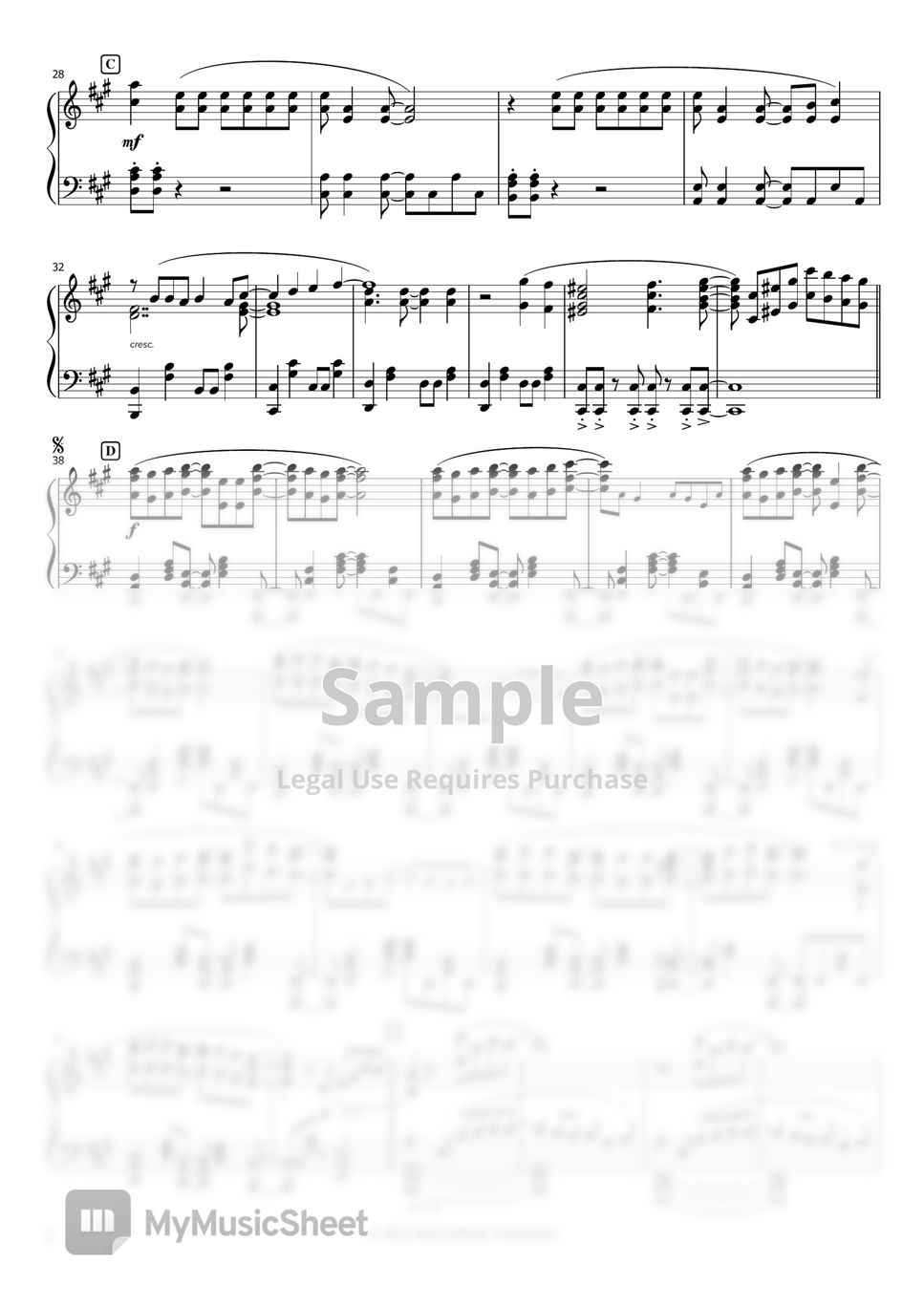 Hikaru Nara (arr. poon) Sheet Music | Goose house | Violin and Piano