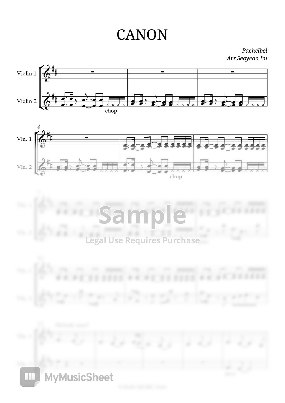 Phahelbel - Canon For 2 Violins (Pop Version.)