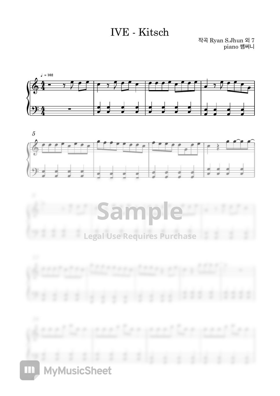 IVE Kitsch 악보 by samsunny