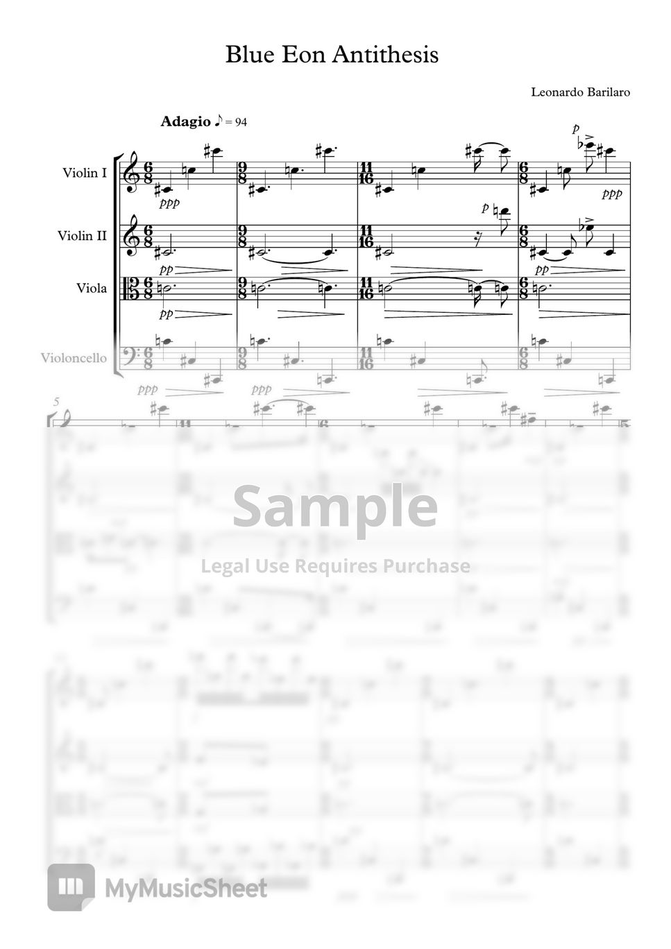 Leonardo the Space Pianist Blue Eon Antithesis (‘Blue Eon Antithesis