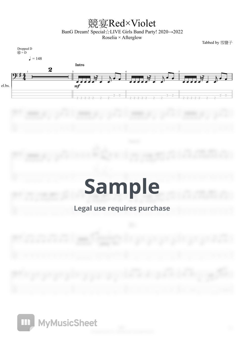 Roselia x Afterglow - 競宴Red×Violet (Girls Band Party! 2020→2022 ...