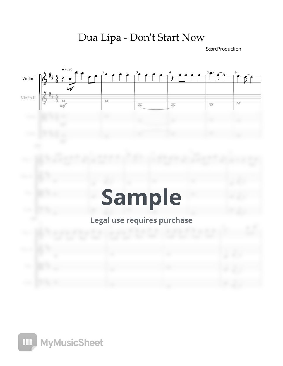 dua-lipa-don-t-start-now-for-string-quartet-score-parts-sheets-by