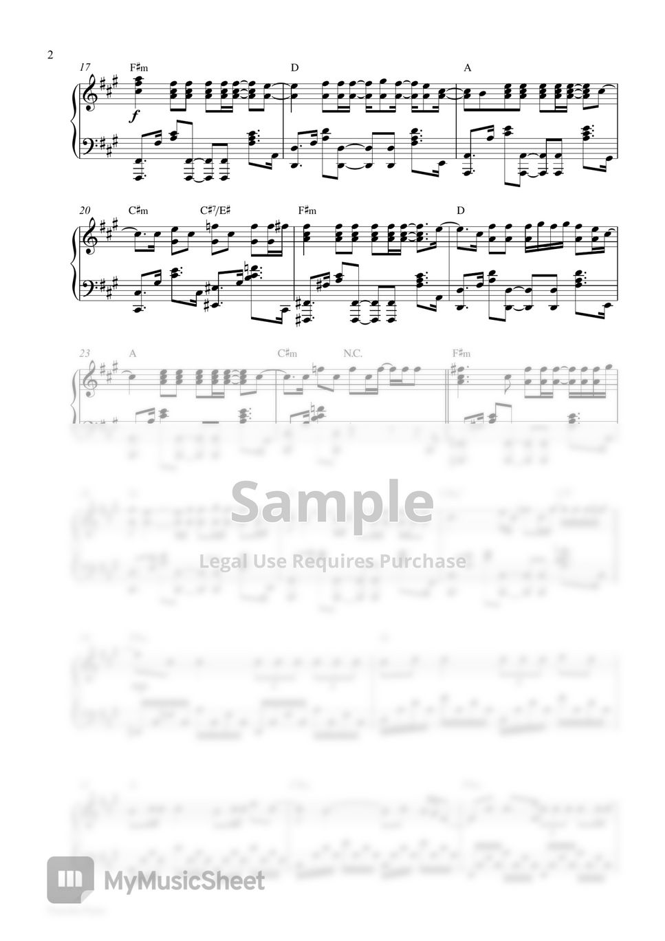 Sia - Unstoppable (Piano Sheet) by Pianella Piano