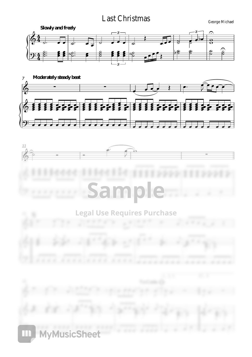 George Michael - Last Christmas (piano & violin or guitar)