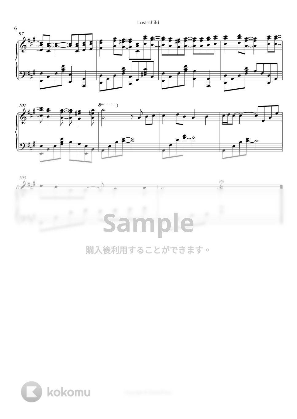 楽譜  エコーズ  WELCOME TO THE LOST CHILD CLUB 楽譜 エコーズ WELCOME TO THE LOST CHILD CLUB The Lost Child
