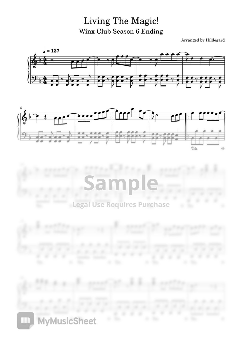 Winx Club Opening Theme Under The Sign Of Winx Sheet Music, 49% OFF