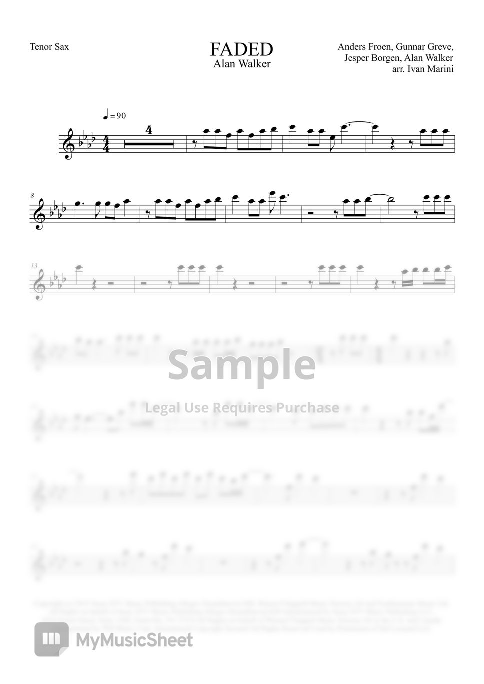 Alan Walker Faded Sheets by Ivan Marini