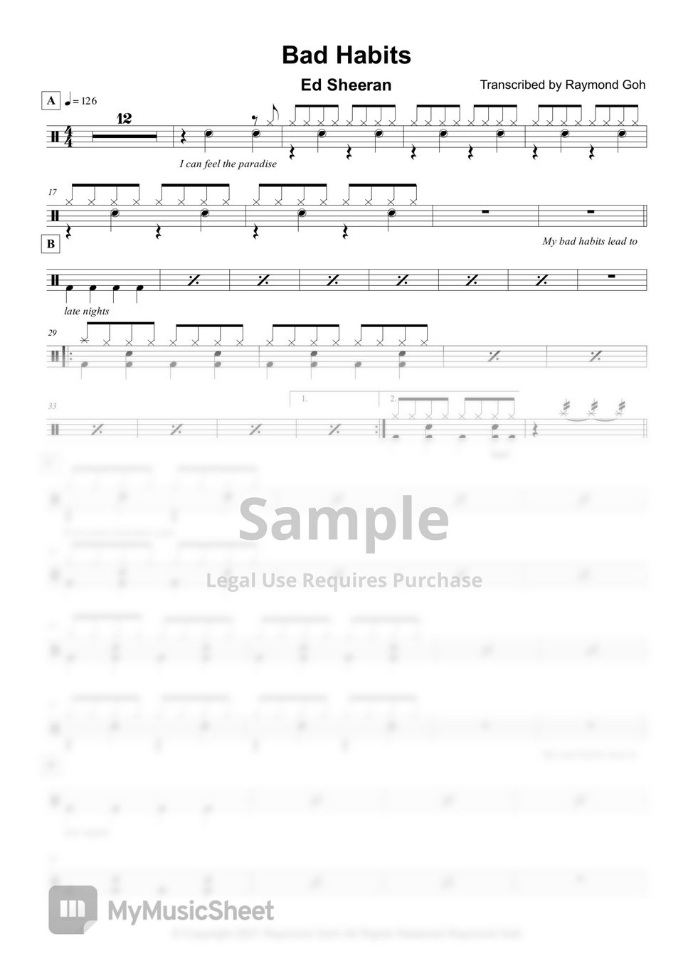 ed-sheeran-bad-habits-sheet-by-raymond-goh