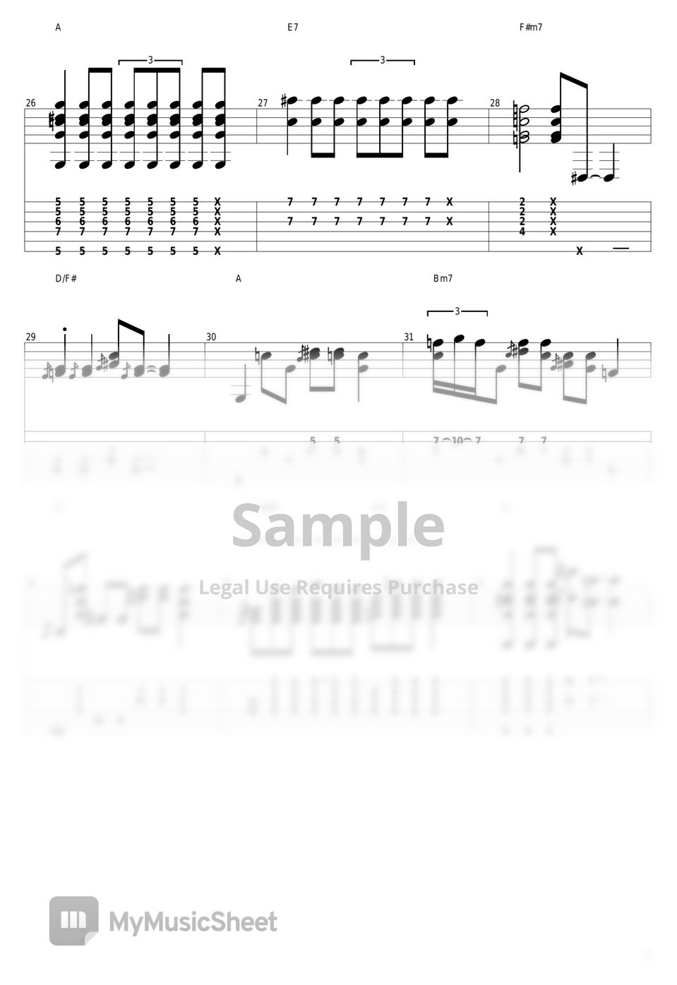 John Mayer - Bold As Love タブ+五線譜 by guitar cover with tab