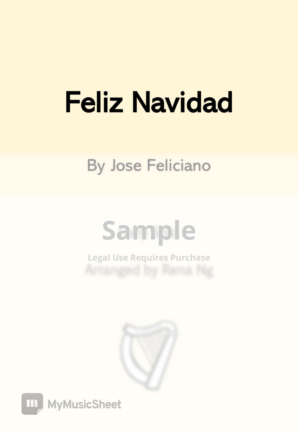 Jose Feliciano - Feliz Navidad (Harp / Piano Solo) - Intermediate by Harp With Me