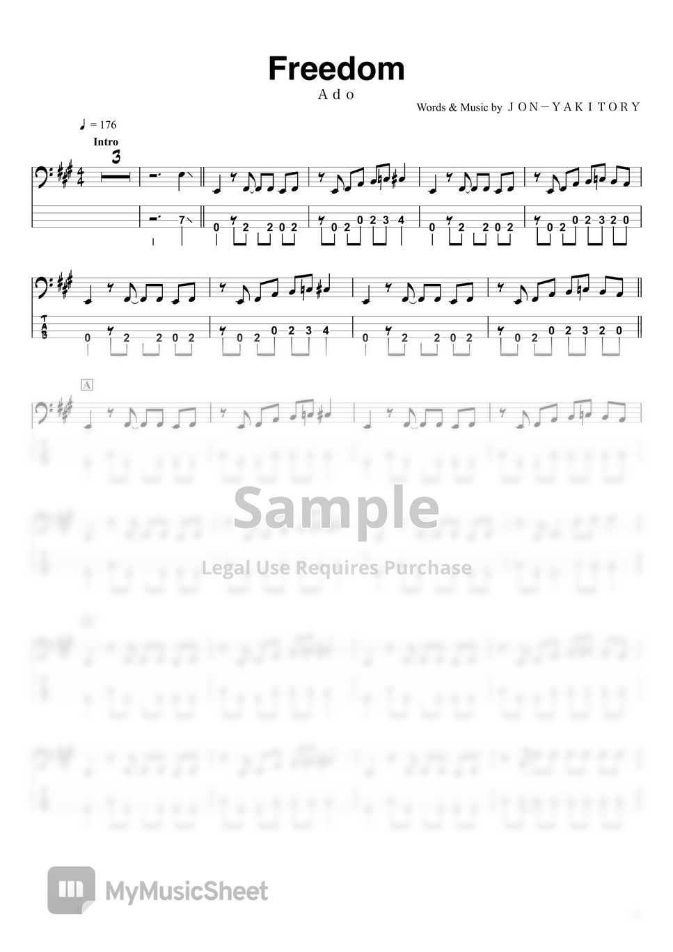 Ado FREEDOM BassTAB 4strings By Swbass