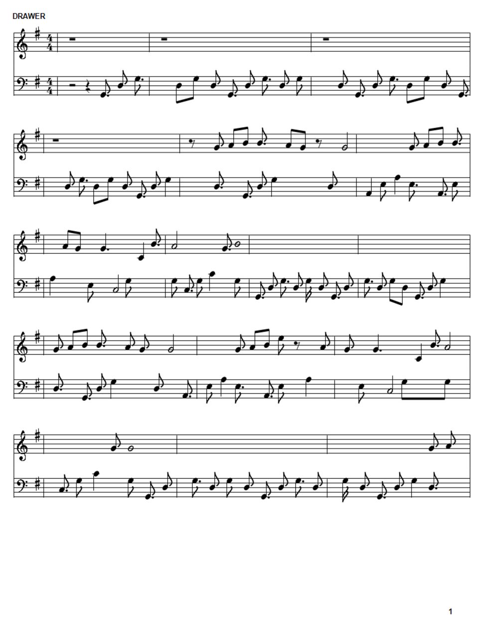 Our Beloved Summer OST Drawer (서랍) (K Drama) 曲谱 by 10CM (십센치)