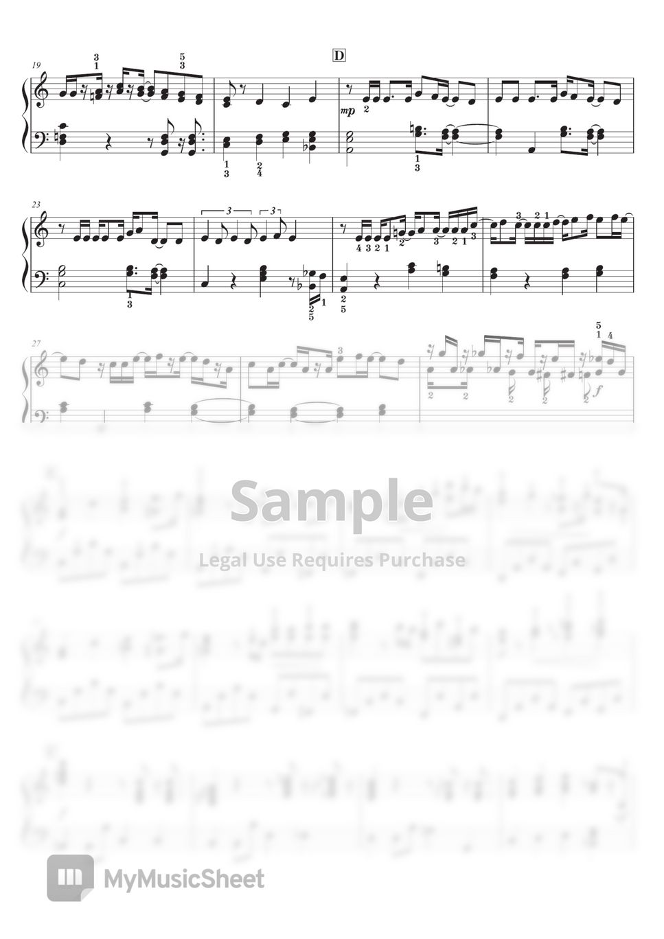 王様ランキング BOY King Gnu/ピアノ中級 악보 by SugarPM