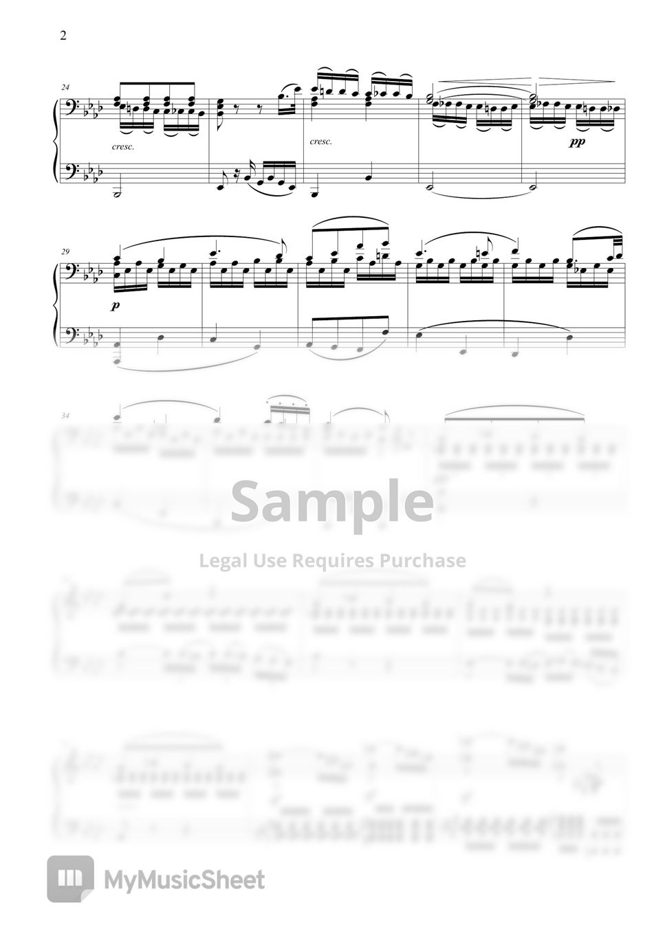 L.V.Beethoven - Pathetique Beethoven 2nd movement by MyMusicSheet Official