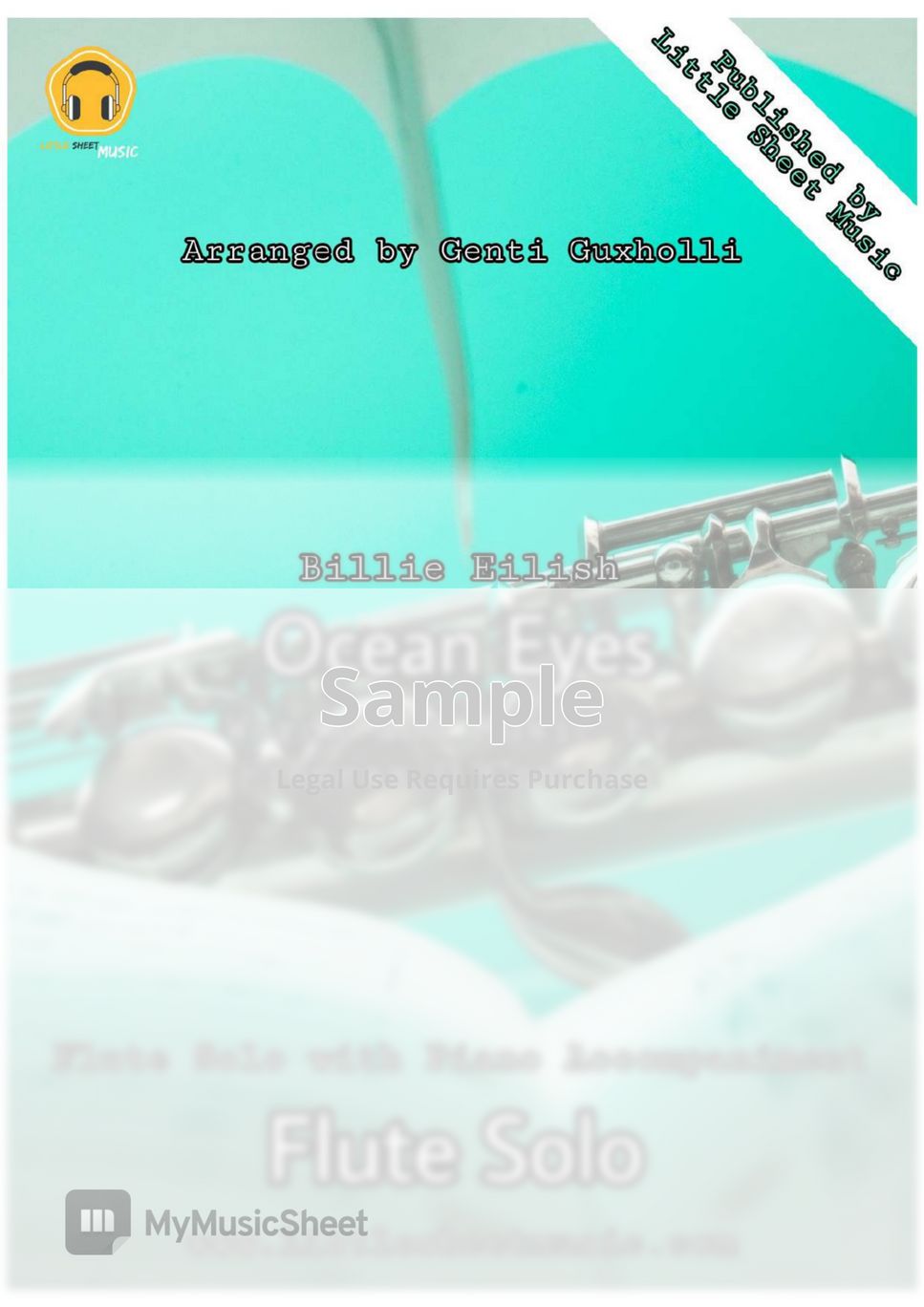Billie Eilish - Ocean Eyes (Flute Solo with Piano Accompaniment) by Genti Guxholli