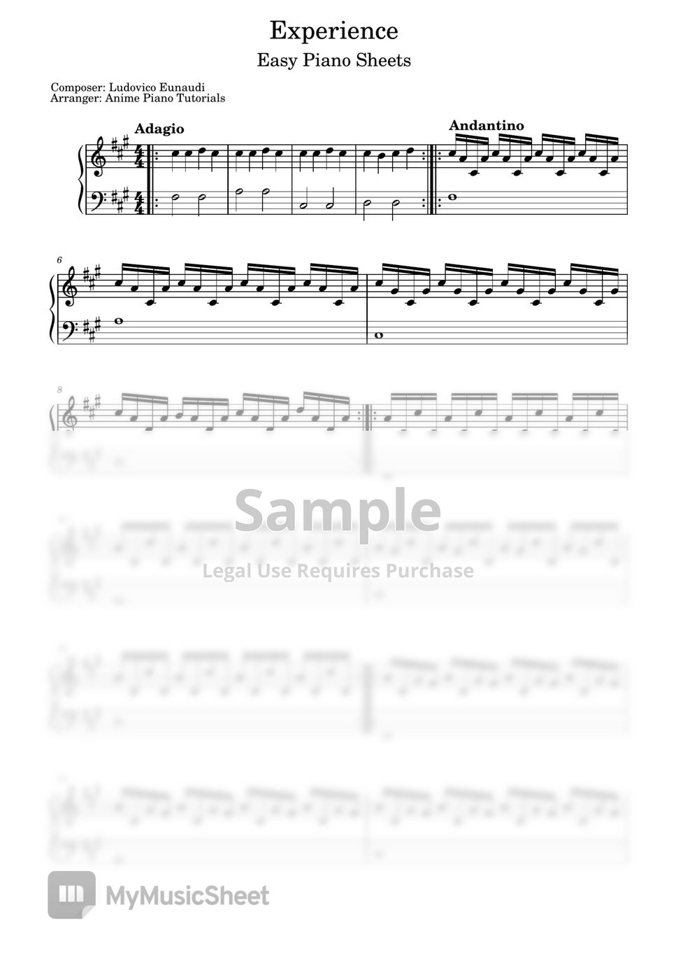 Ludovico Eunaudi Experience (EASY) Nuty by Anime Piano Tutorials