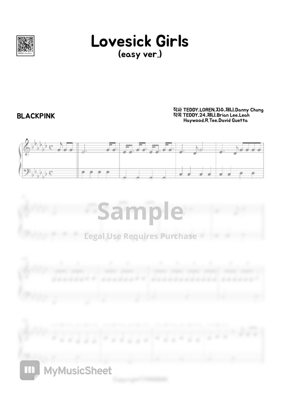 BLACKPINK (블랙핑크) - Lovesick Girls (Easy Version) by MINIBINI