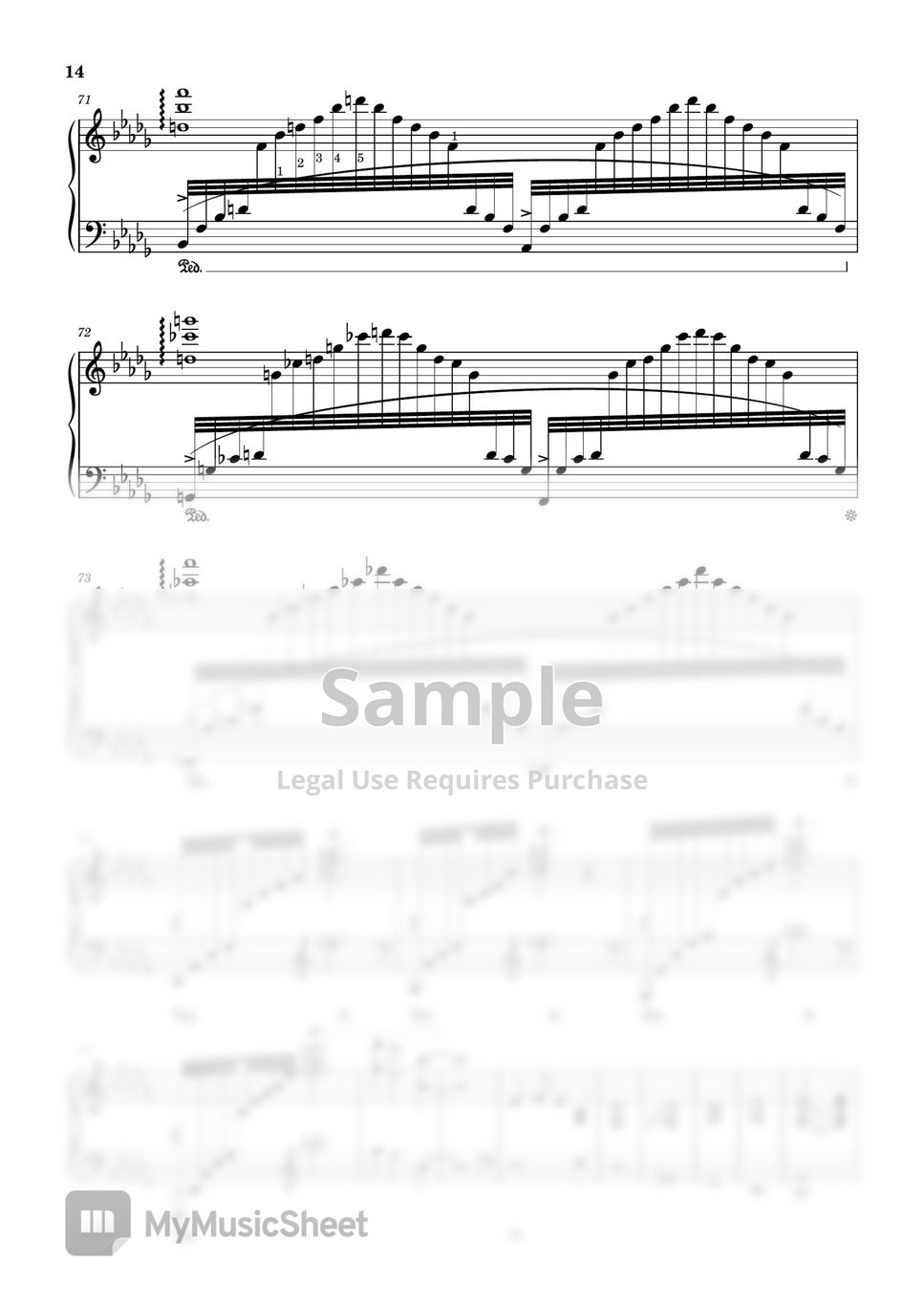 Étude de Concert S. 144 No. 3 in D♭ Major Sheet Music for