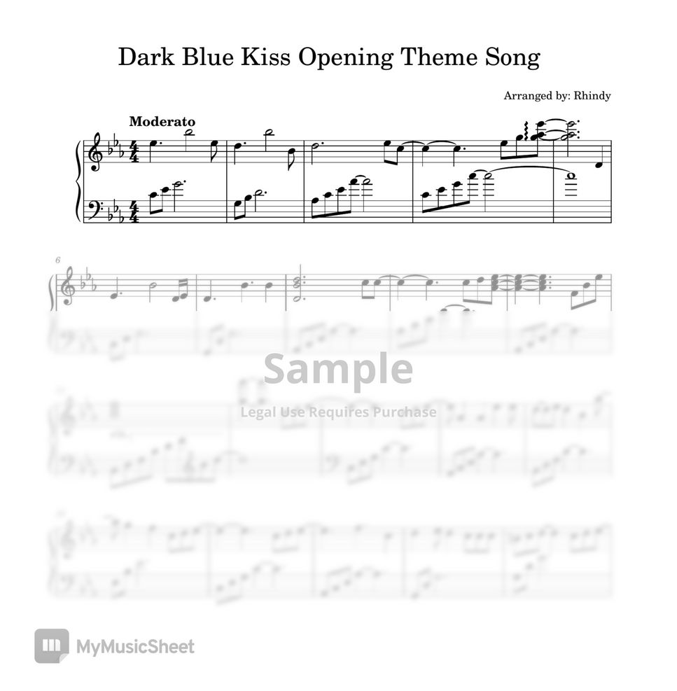 Dark Blue Kiss - Opening Instrumental by Rhindy
