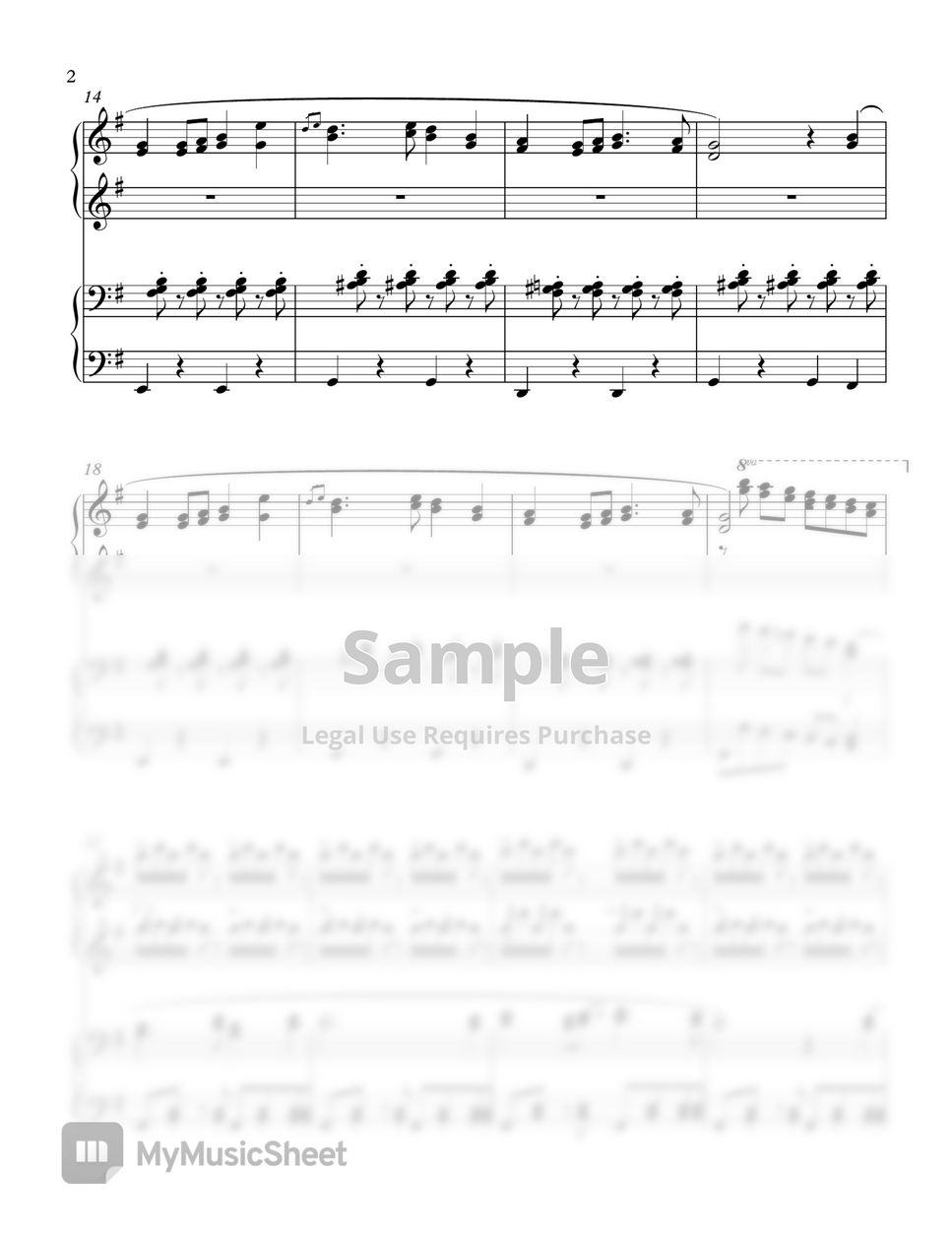 Malaysian folk tune - Lenggang Kangkung for 1 piano 4 hands by Chuan-Li Ko