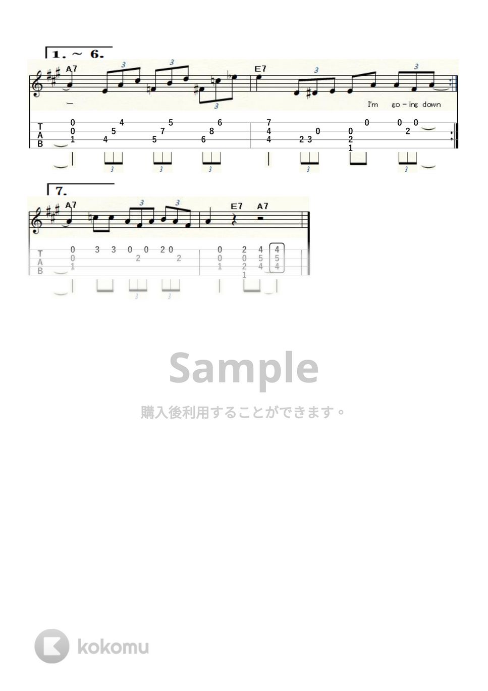 ビッグ・ビル・ブルーンジー - Key to the Highway (ｳｸﾚﾚｿﾛ/Low-G/中級) by ukulelepapa