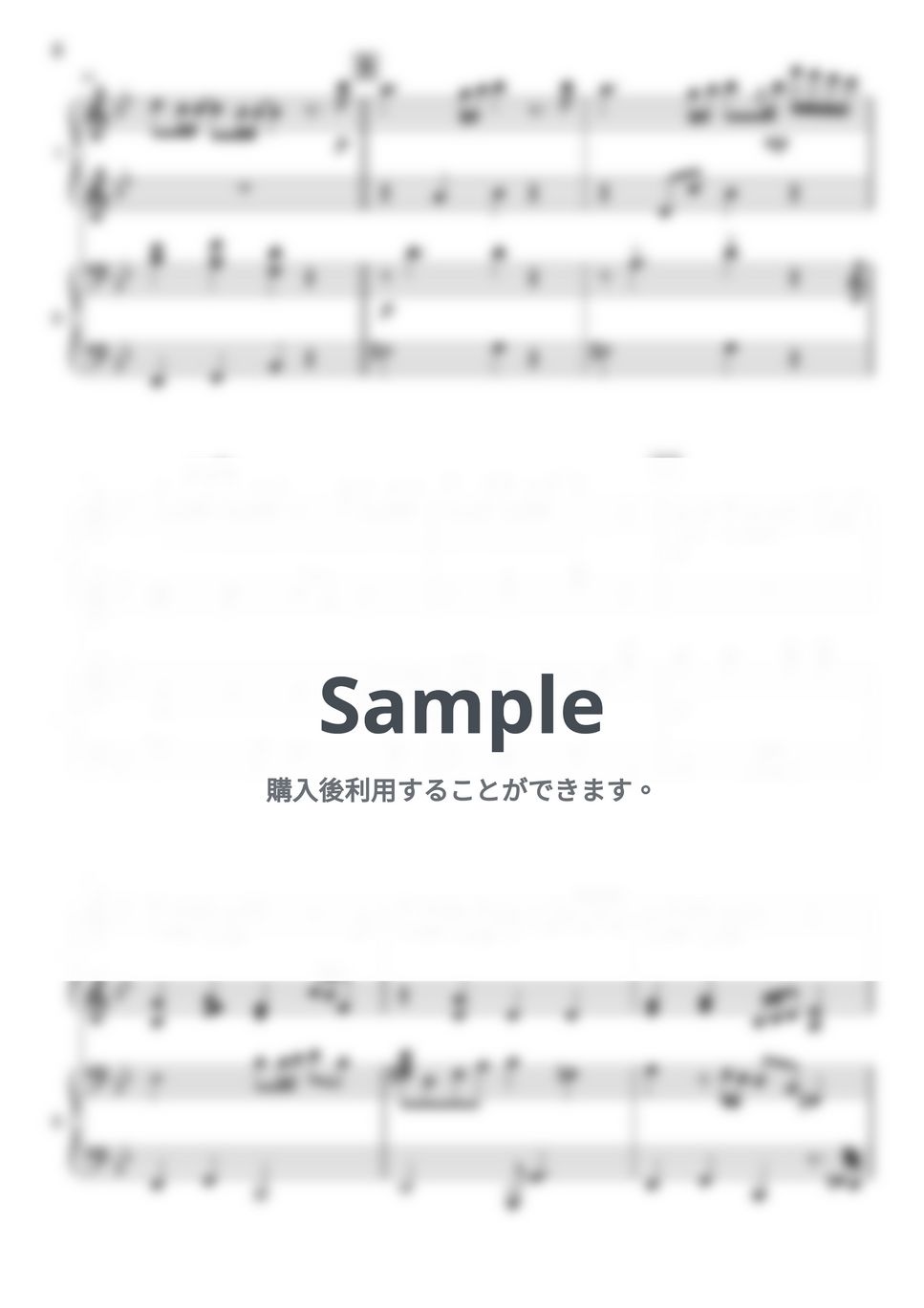 Mrs.GREEN APPLE - ダーリン (ピアノ連弾/ 中上級/ 運指付き) by 三葛朋子（T.Mikatsura）