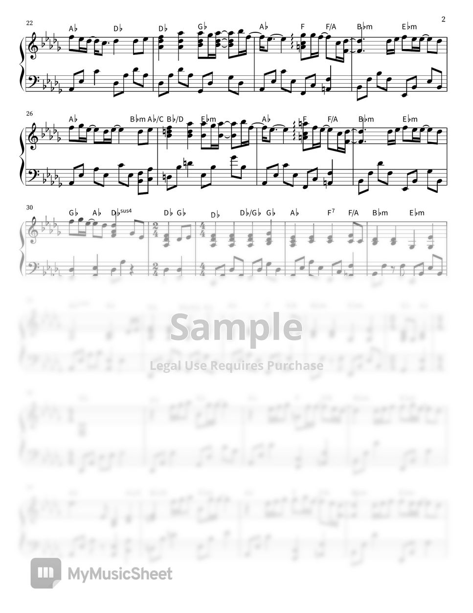 Our Blues 우리들의 블루스 OST HEIZE The Last 마지막 너의 인사 Sheets by Gita Nofieka