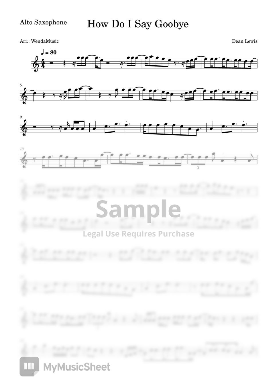 dean-lewis-how-do-i-say-goodbye-alto-sax-by-wendamusic