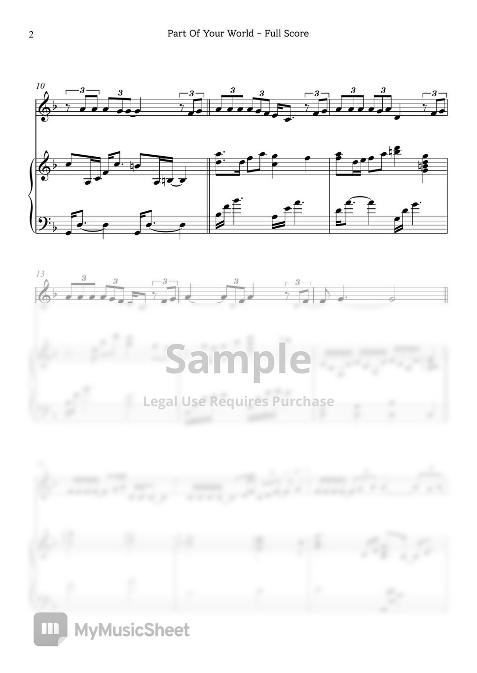 Alan menken part of your world violin piano by seyoung