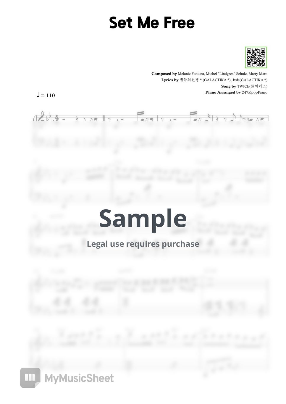 TWICE(트와이스) Set Me Free Sheets by 247KpopPiano