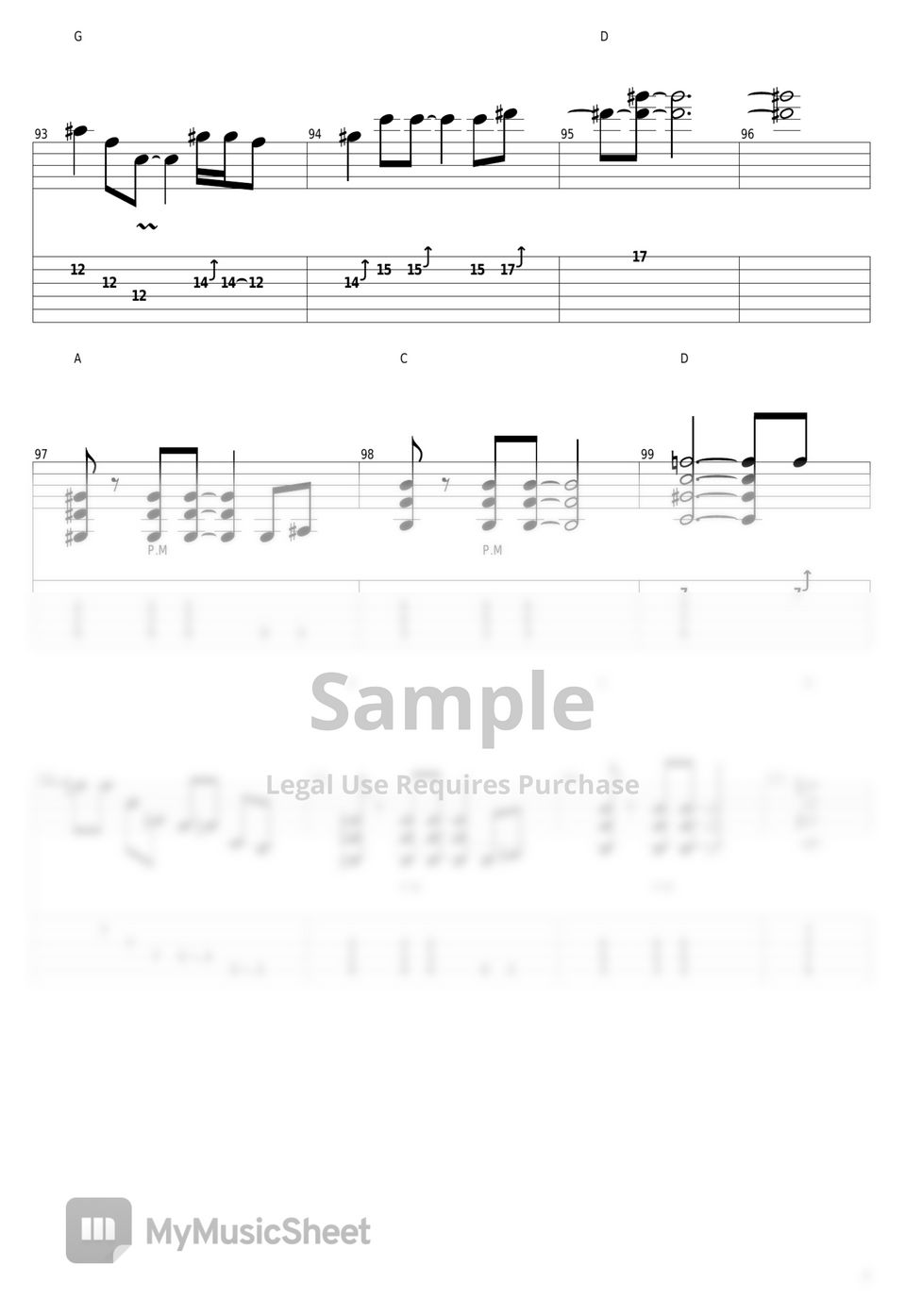 Guns N' Roses - Sweet Child O' Mine by guitar cover with tab