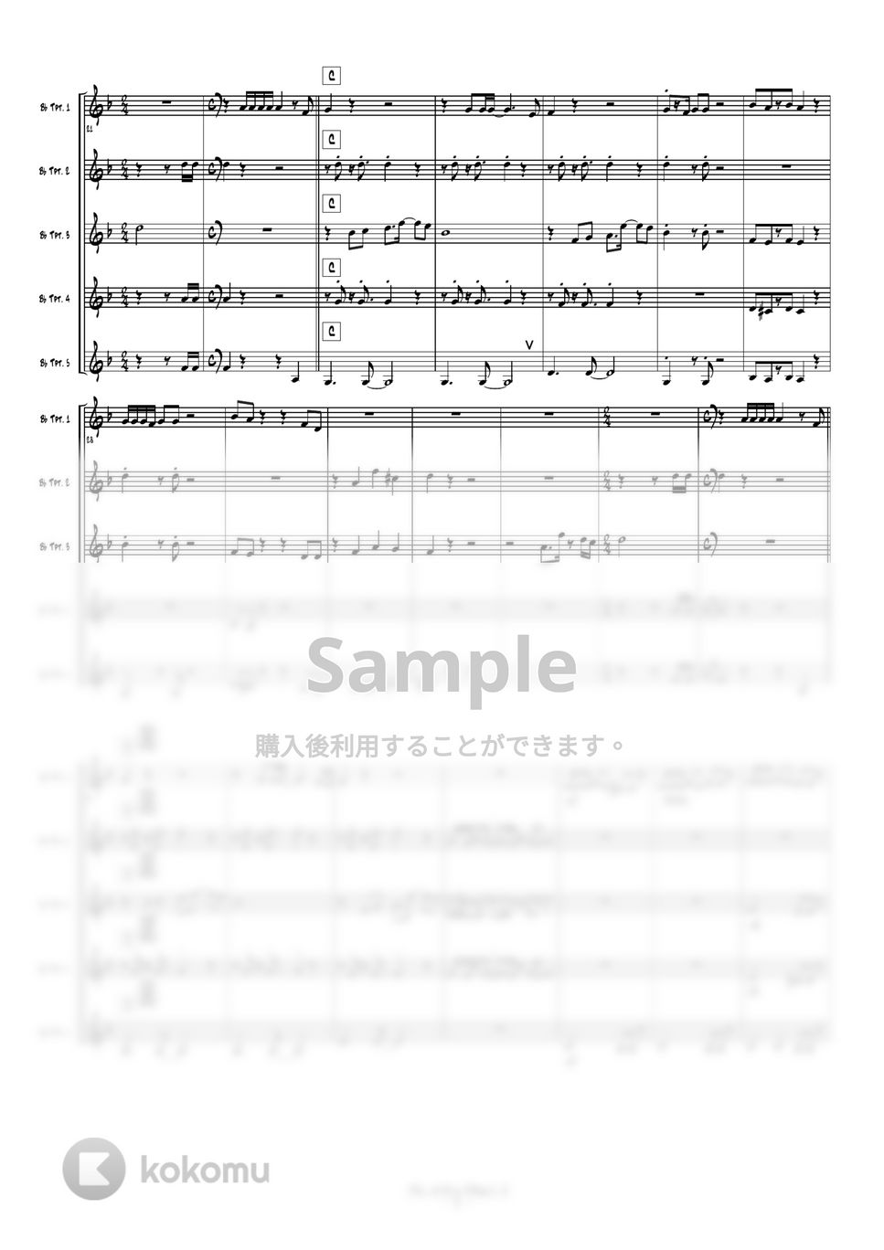宇崎竜童（山口百恵） - プレイバックPART2 (トランペット5重奏) by 高田将利