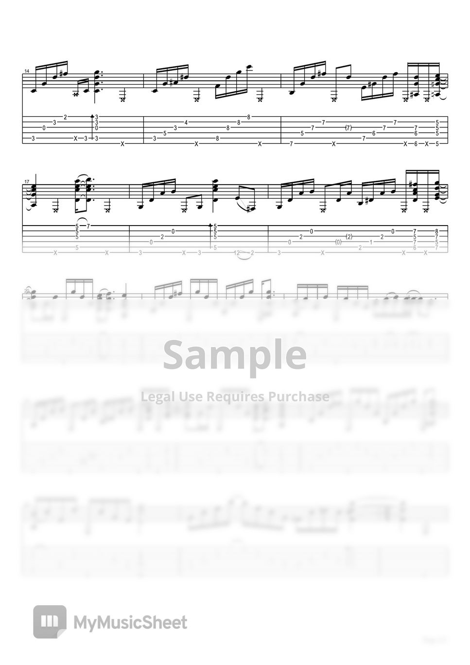 Sam Kim - Sunny days, Summer Nights (Kim Sung June version) guitar TAB