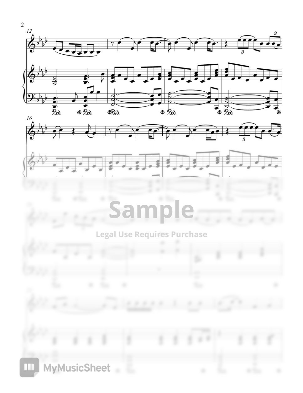 Ariana Grande Breathin' for Alto Saxophone solo and Piano