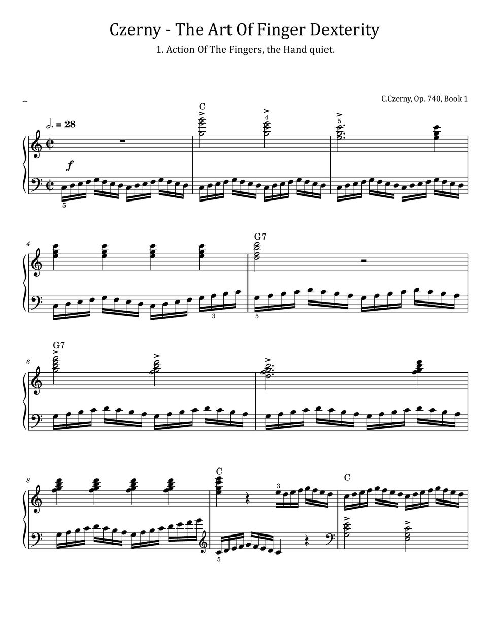 Czerny czerny op 740 no 1 740 1 the art of finger