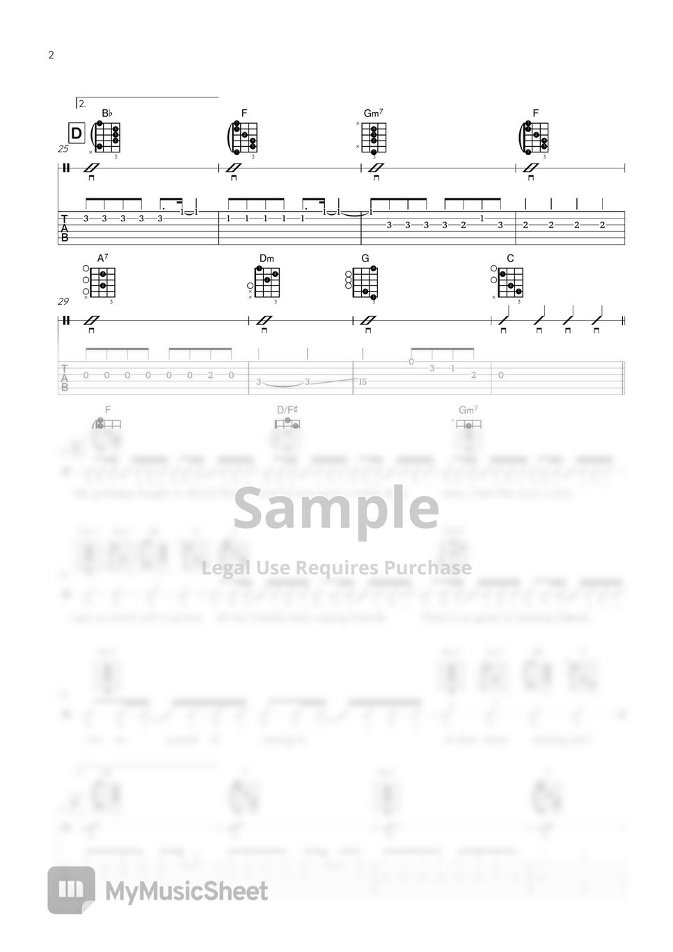 AJR - World's Smallest Violin (Guitar TAB) 악보 by 서동욱