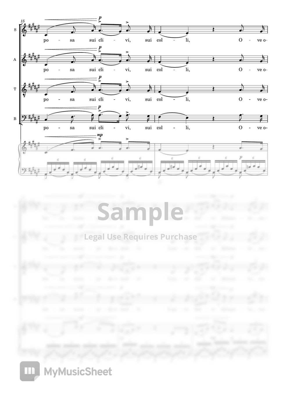 Giuseppe Verdi - Va pensiero (SATB) (For Acappella - With Lyric - Verdi) by poon