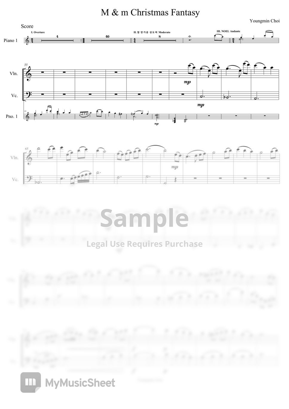 최영민 - Christmas Fantasy (Choir/ 2 Pianos/ Violin/  Cello) by 최영민