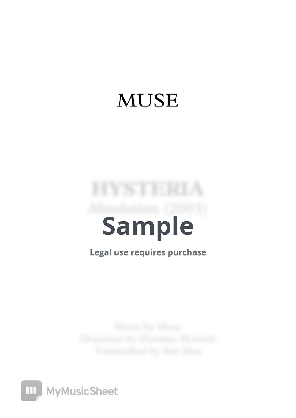 Muse - Hysteria by Matthew Bellamy