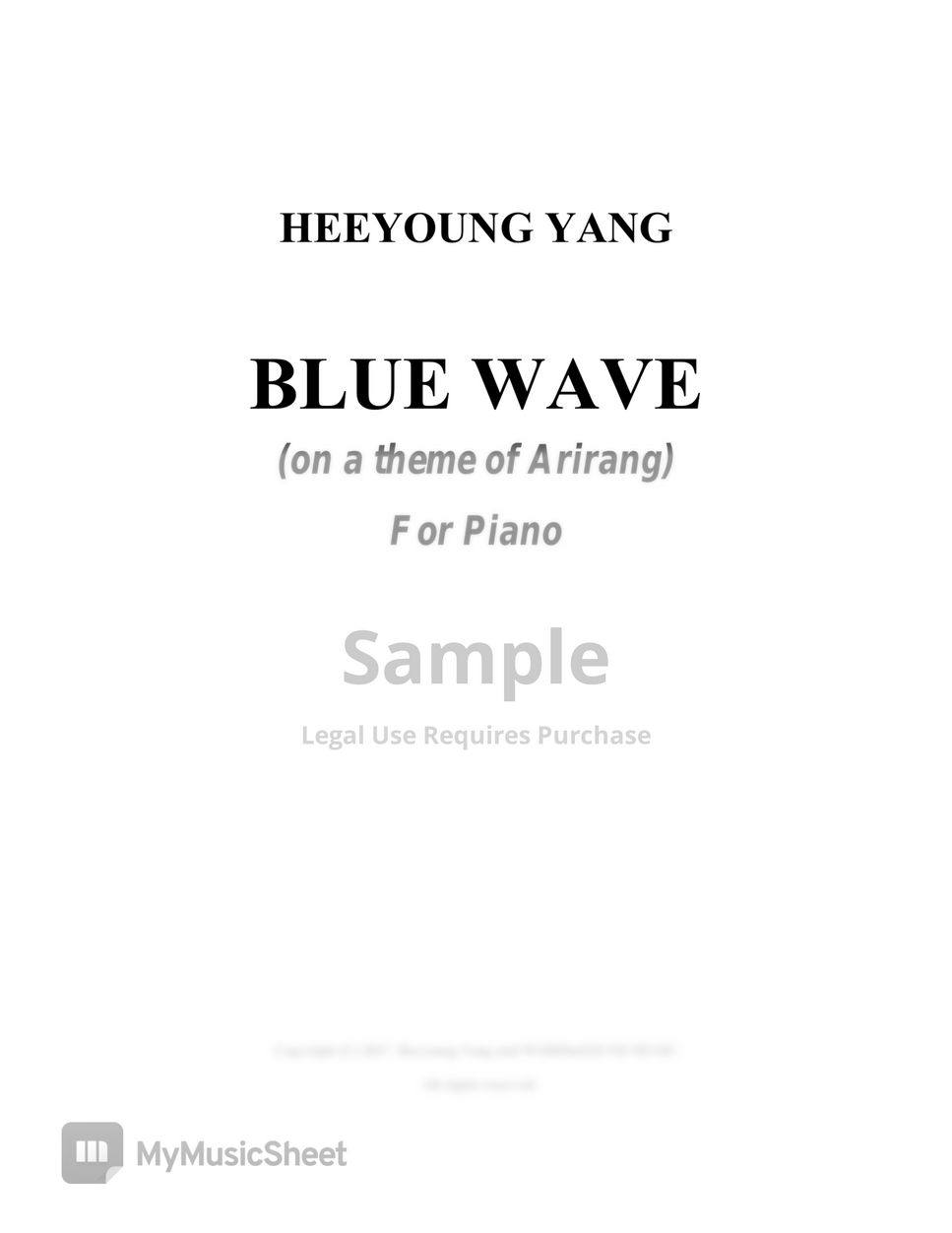 Heeyoung Yang - BLUE WAVE for piano