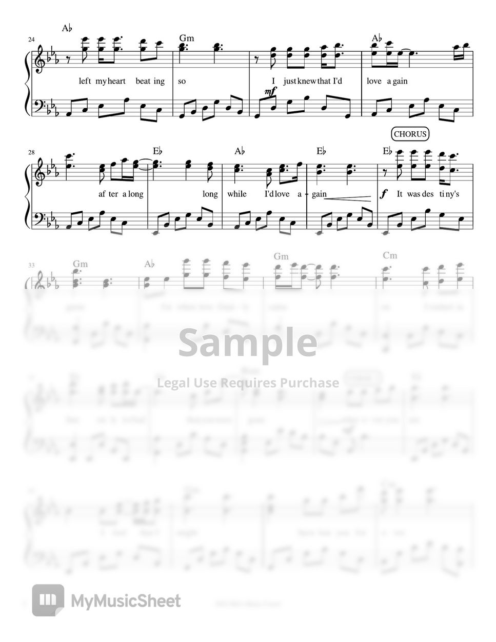 Jose Mari Chan - Beautiful Girl (piano sheet music) by Mel's Music Corner