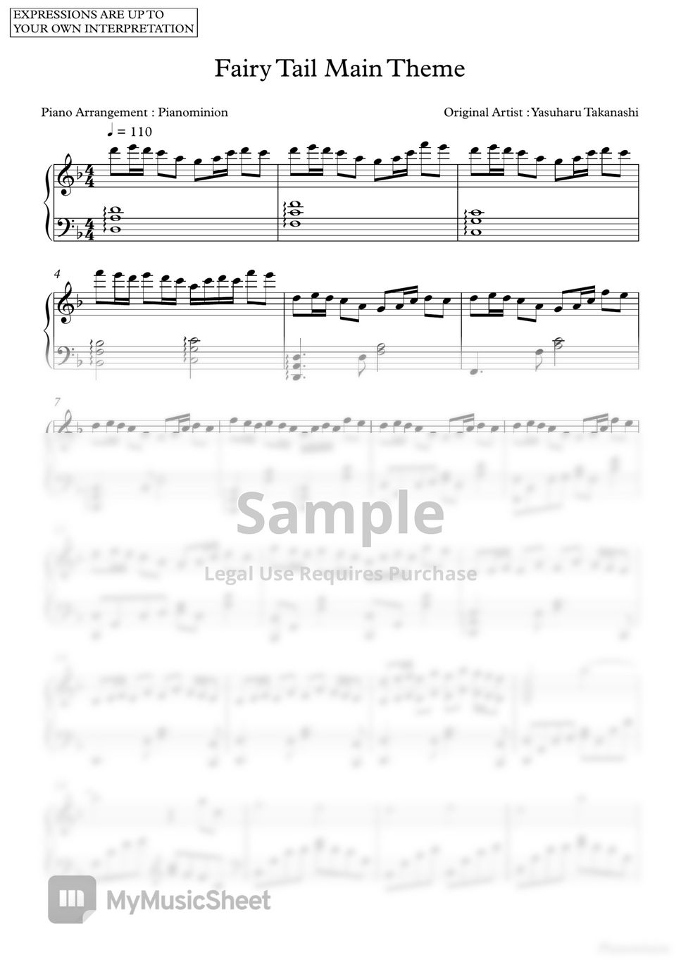 Yasuharu Takanashi - Fairy Tail Main Theme by Pianominion