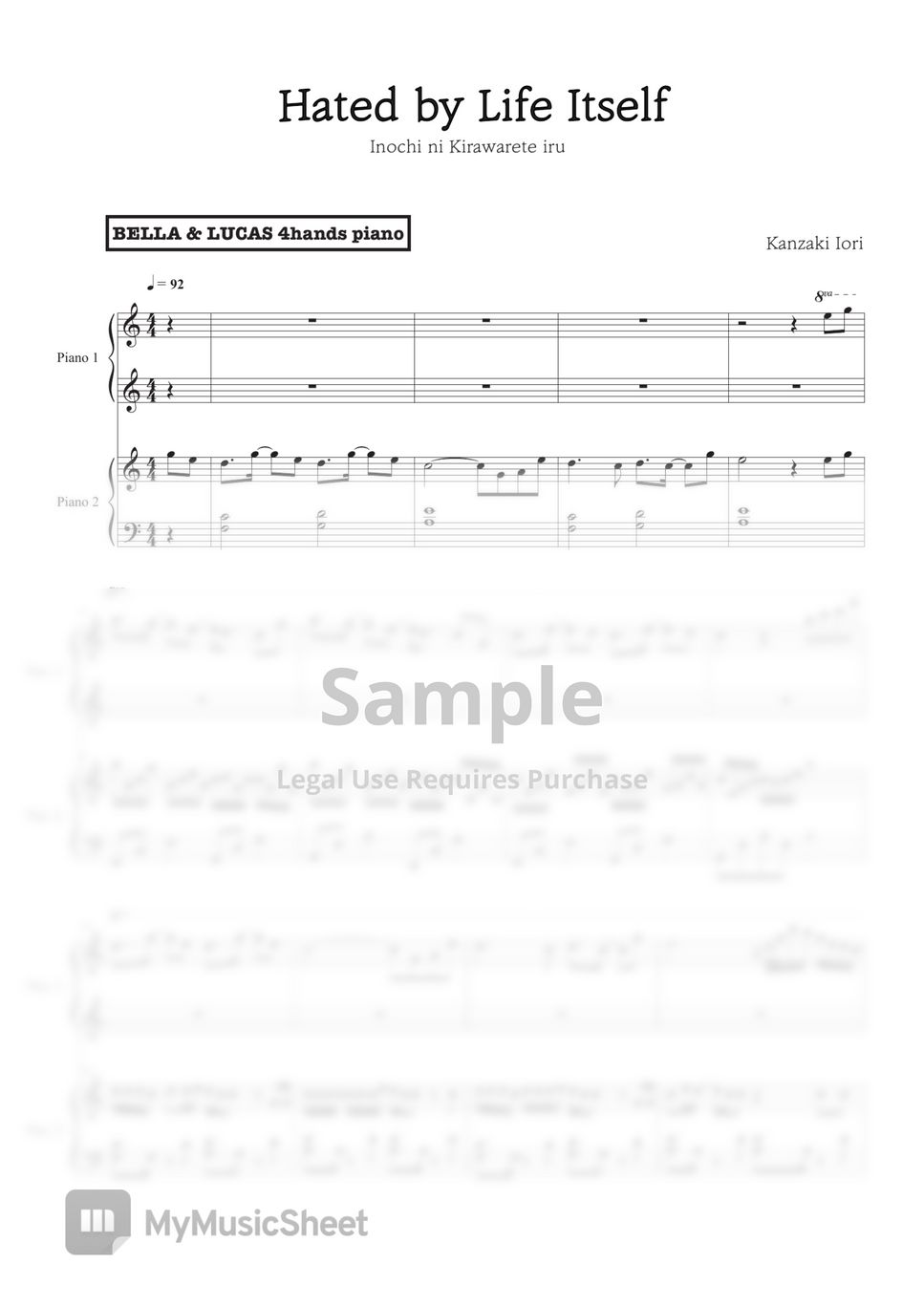 4hands-piano-hated-by-life-itself-sheets-by-bella-lucas